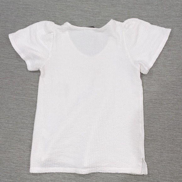 Green Envelope white textured casual short sleeve top size XS - Picture 5 of 5
